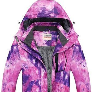 Women’s Waterproof Snow Ski Jacket Mountain Windproof Winter Coat with Detachabl